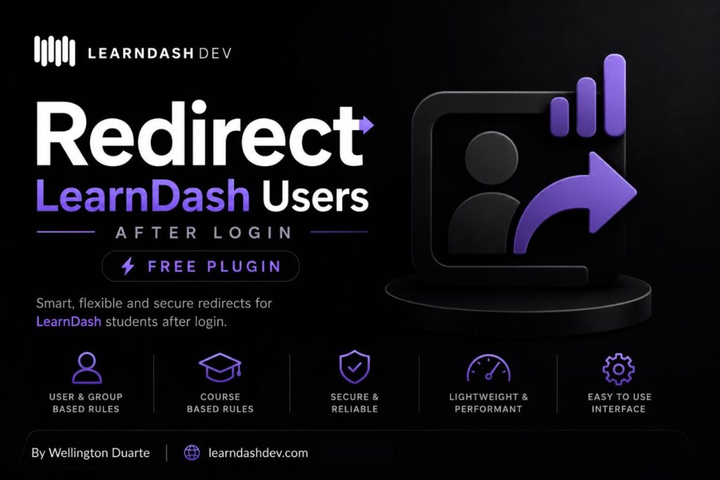redirect learndash users after login plugin