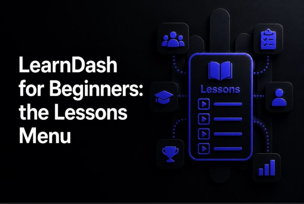 learndash lessons menu
