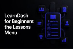 learndash lessons menu